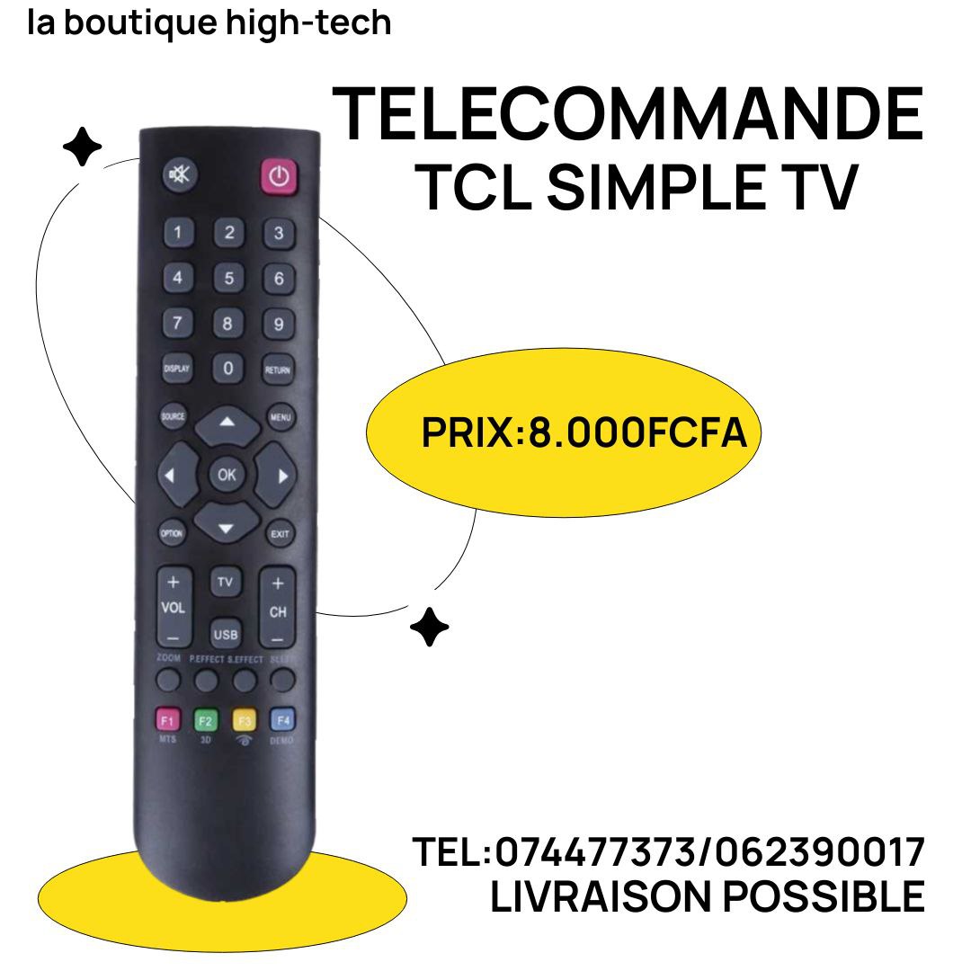 Telecommande TCL simple TV