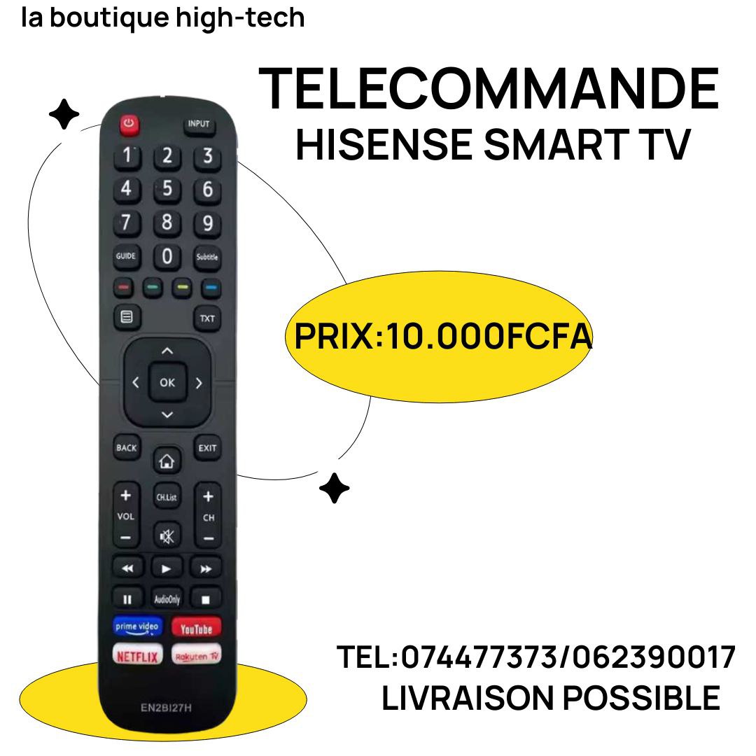 Telecommande Hisense Smart Tv