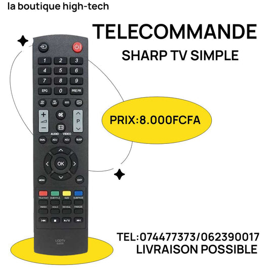 Telecommande Sharp TV simple