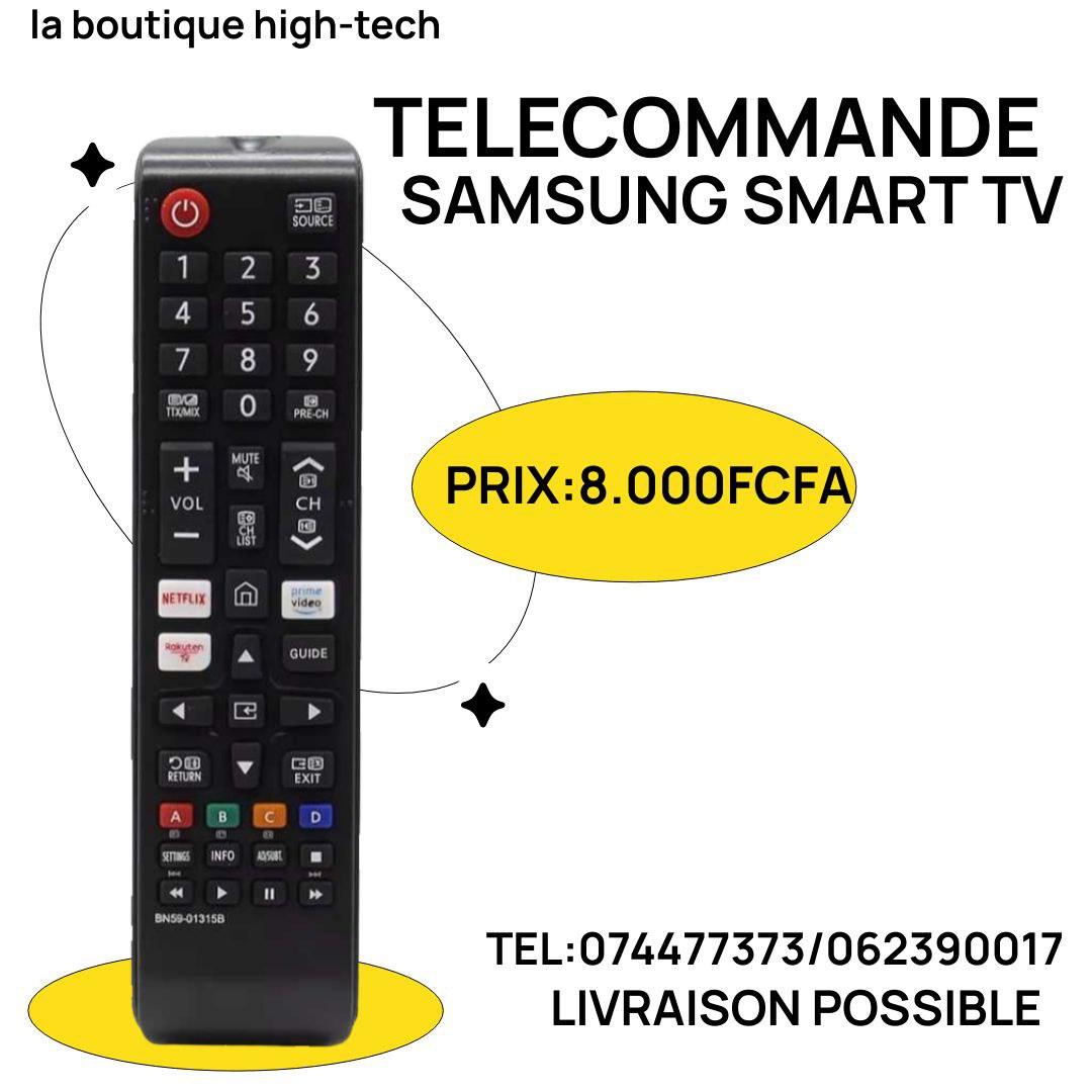 Telecommande samsung smart TV