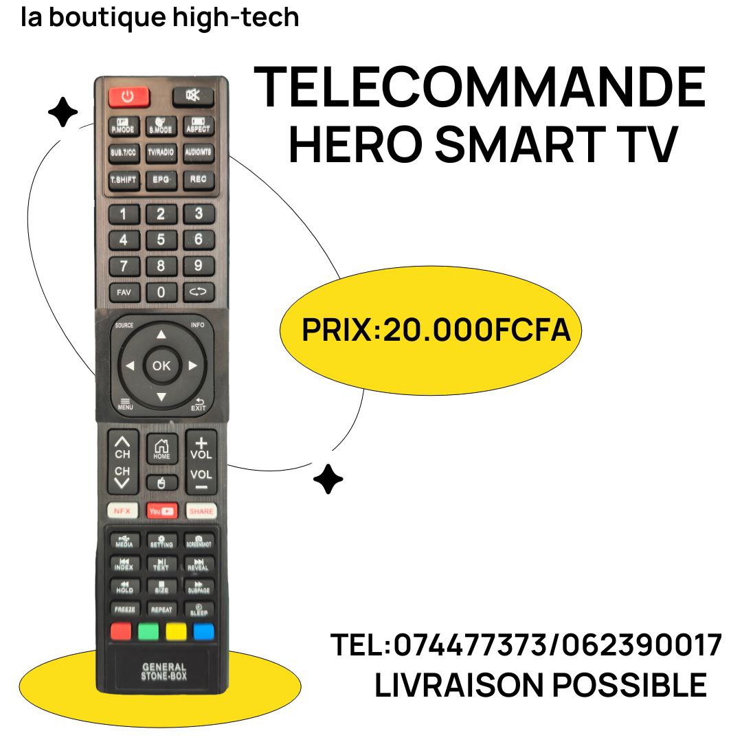 Telecommande HERO Smart TV