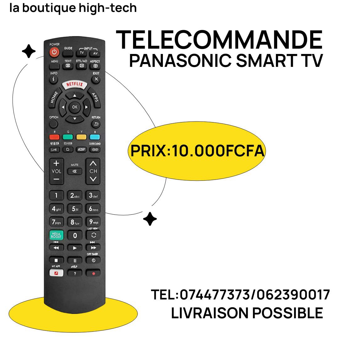 Telecommande Panasonic Smart TV