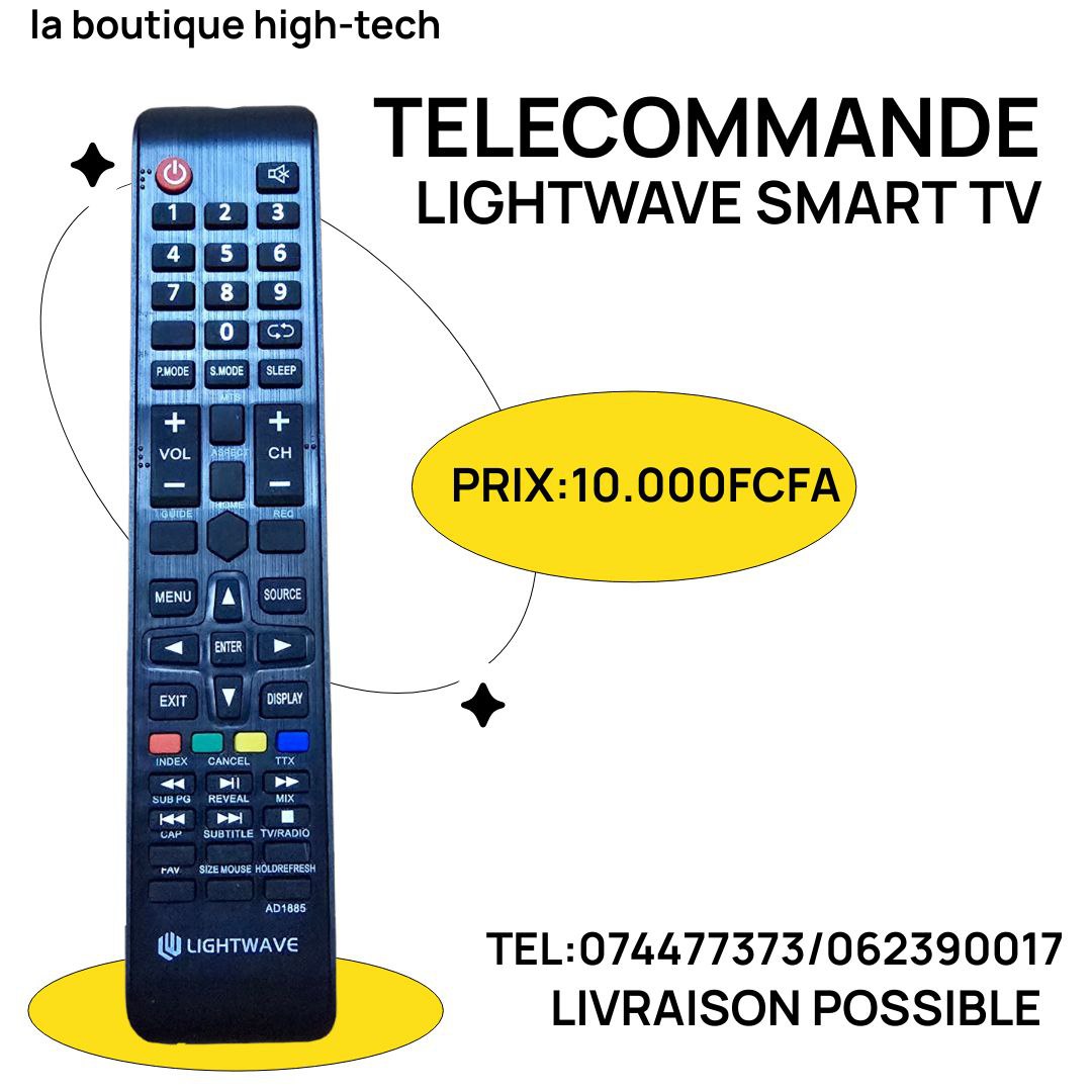 Telecommande Lightwave Smart TV